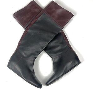 Lanvin colorblock leather riding boots
